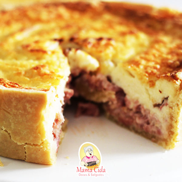 Torta Quiche De Calabresa Creme De Queijo Gramas